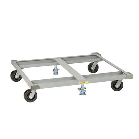 Little Giant Pallet Dollies, 40"X48" Deck Size, 2 Floor Locks, Load Retainers PD-40-6PH-2FLLR